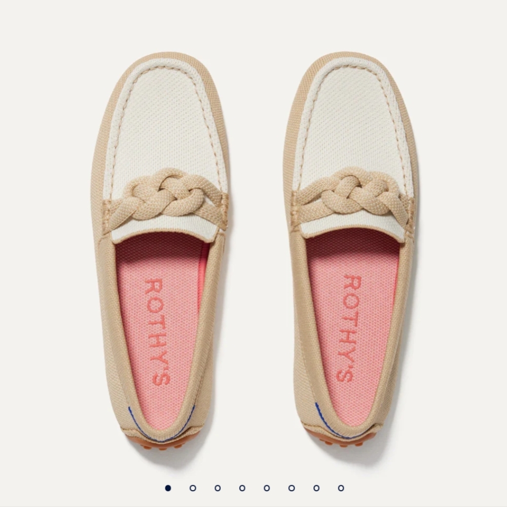 Size 9.5 Rothy's Braided Driver Loafers - Cappuccino
